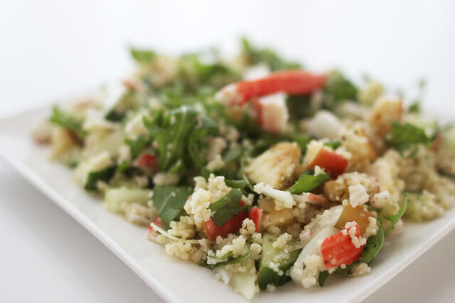 Surimi:couscous salad
