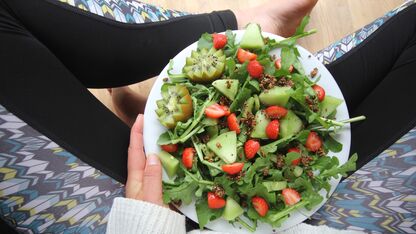 Zomerse aardbei-meloen-kiwi salade ♡