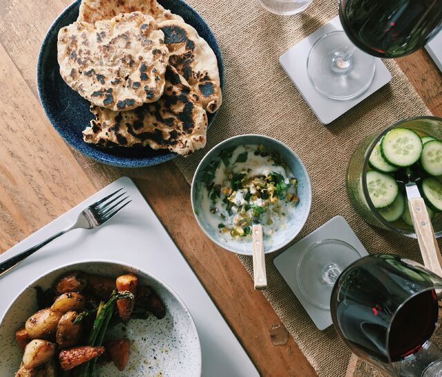 cooked food on white ceramic plate