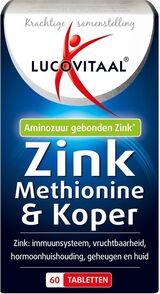 
  
Lucovitaal Zink Methionine & Koper 