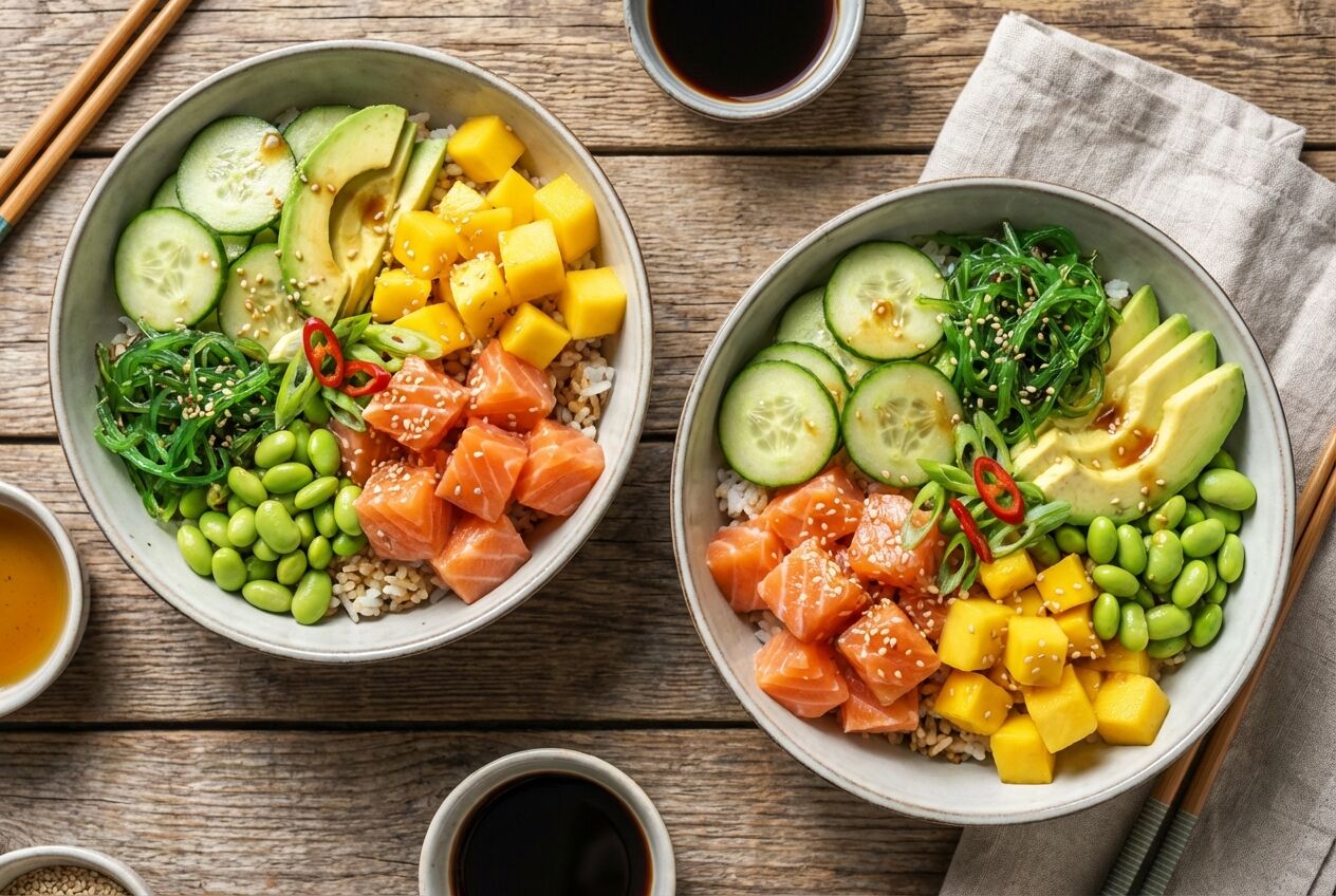 Recept: Poké bowl met zalm en mango