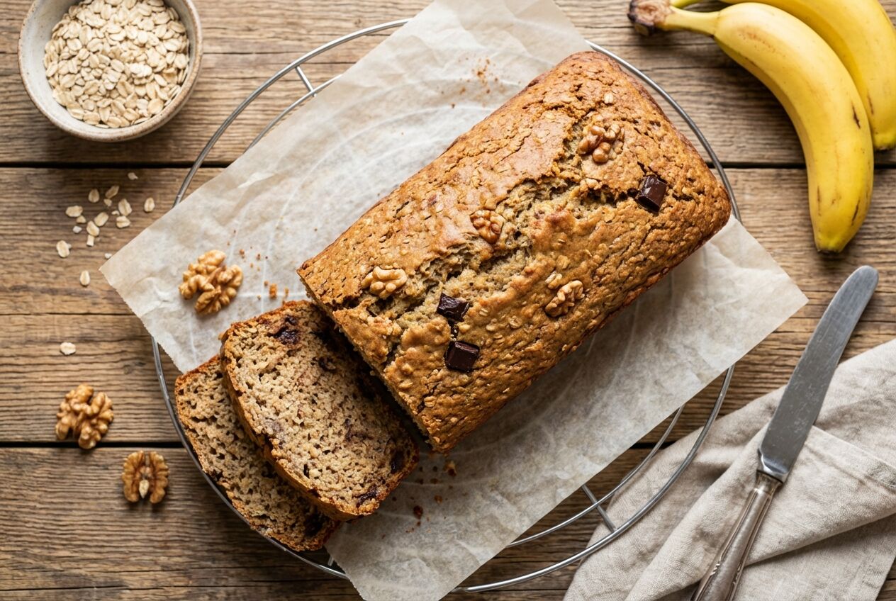 Recept: Gezonde bananenbrood met havermout