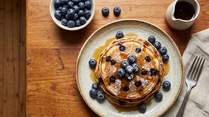 Recept: Proteïne pannenkoeken met blauwe bessen