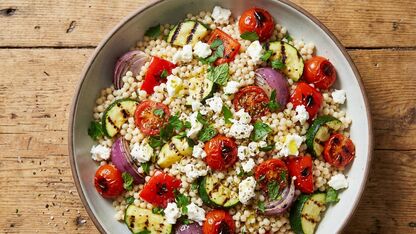 Recept: Parelcouscous met gegrilde groente en feta