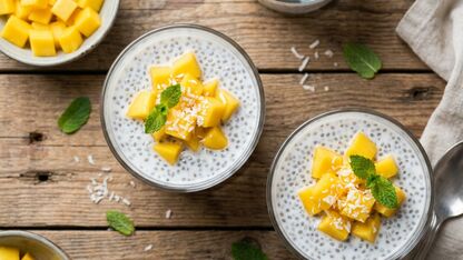 Recept: Chia pudding met mango en kokos