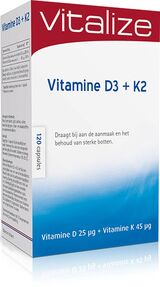 
  
Vitalize Vitamine D3 + K2 