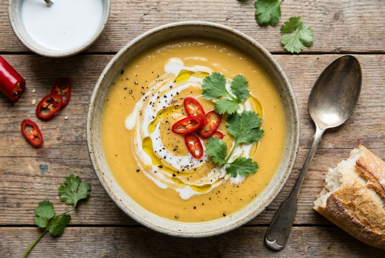 Recept: Pompoensoep met kokosmelk en chili