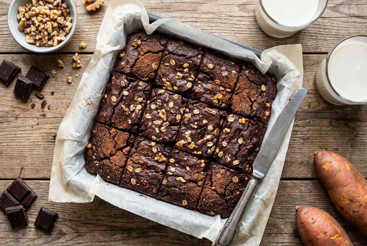 Recept: Gezonde brownies van zoete aardappel