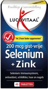 Lucovitaal Selenium & Zink 200 mcg Gistvrij
