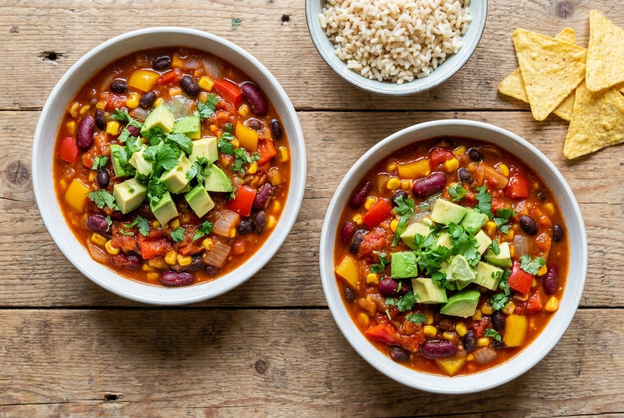 Recept: Vegetarische chili sin carne met avocado