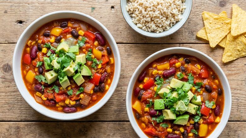 Recept: Vegetarische chili sin carne met avocado