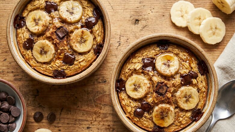 Recept: High protein baked oats met banaan en chocolade