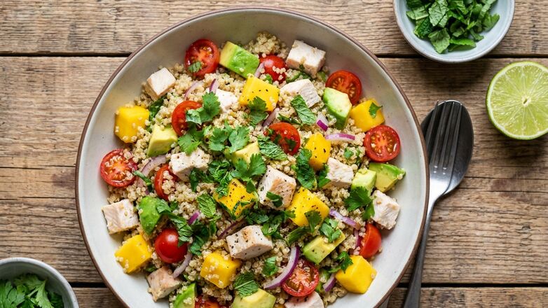 Recept: Quinoa salade met mango en kip