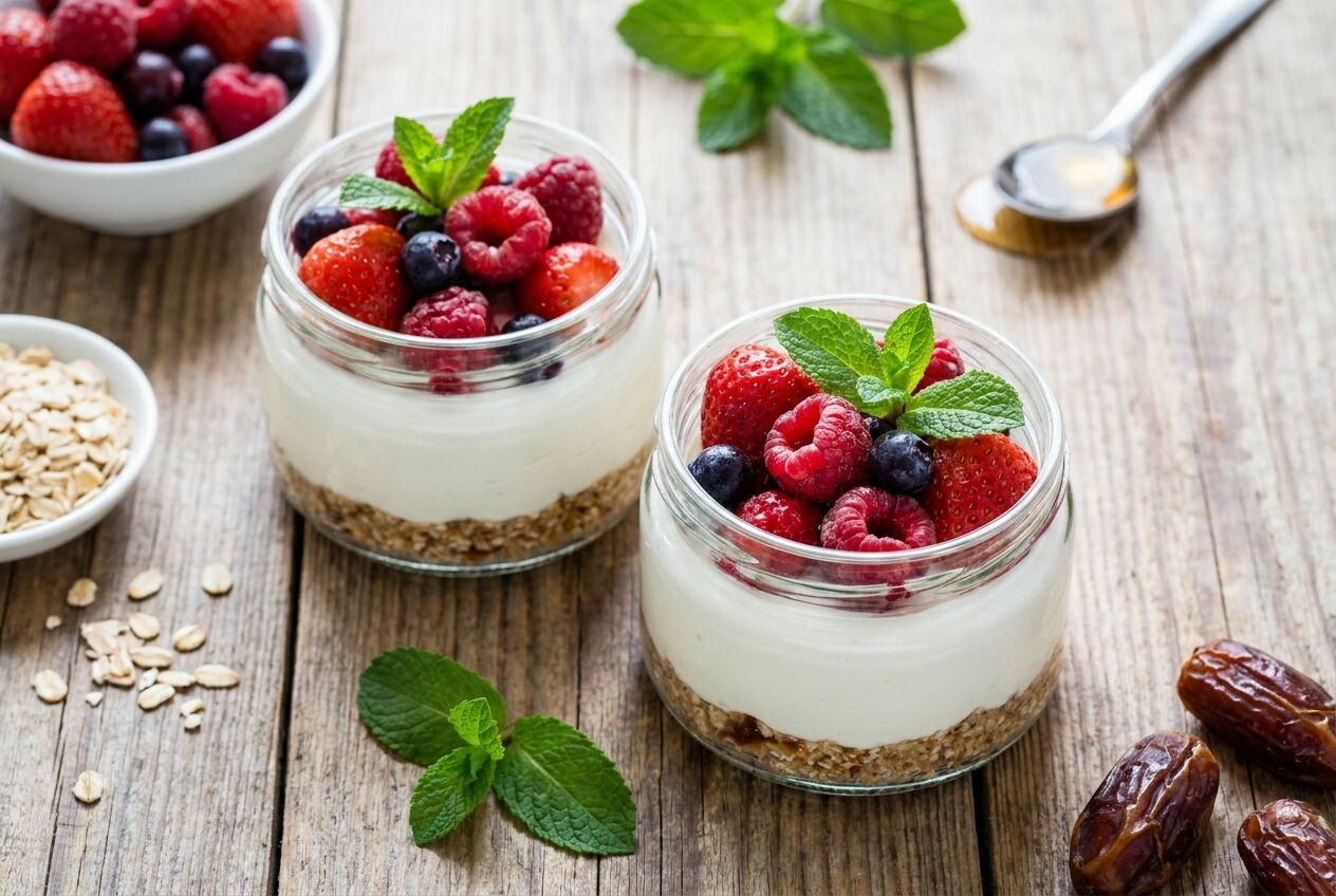 Recept: Gezonde cheesecake met kwark en rood fruit