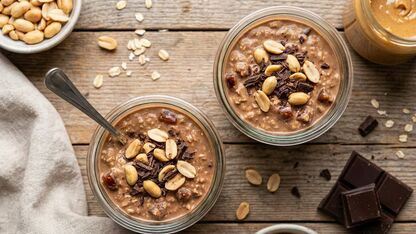 Recept: Snickers overnight oats