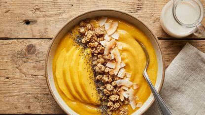 Recept: High protein mango smoothie bowl