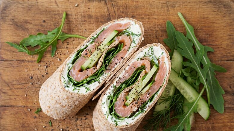 Recept: Wrap met zalm en roomkaas light