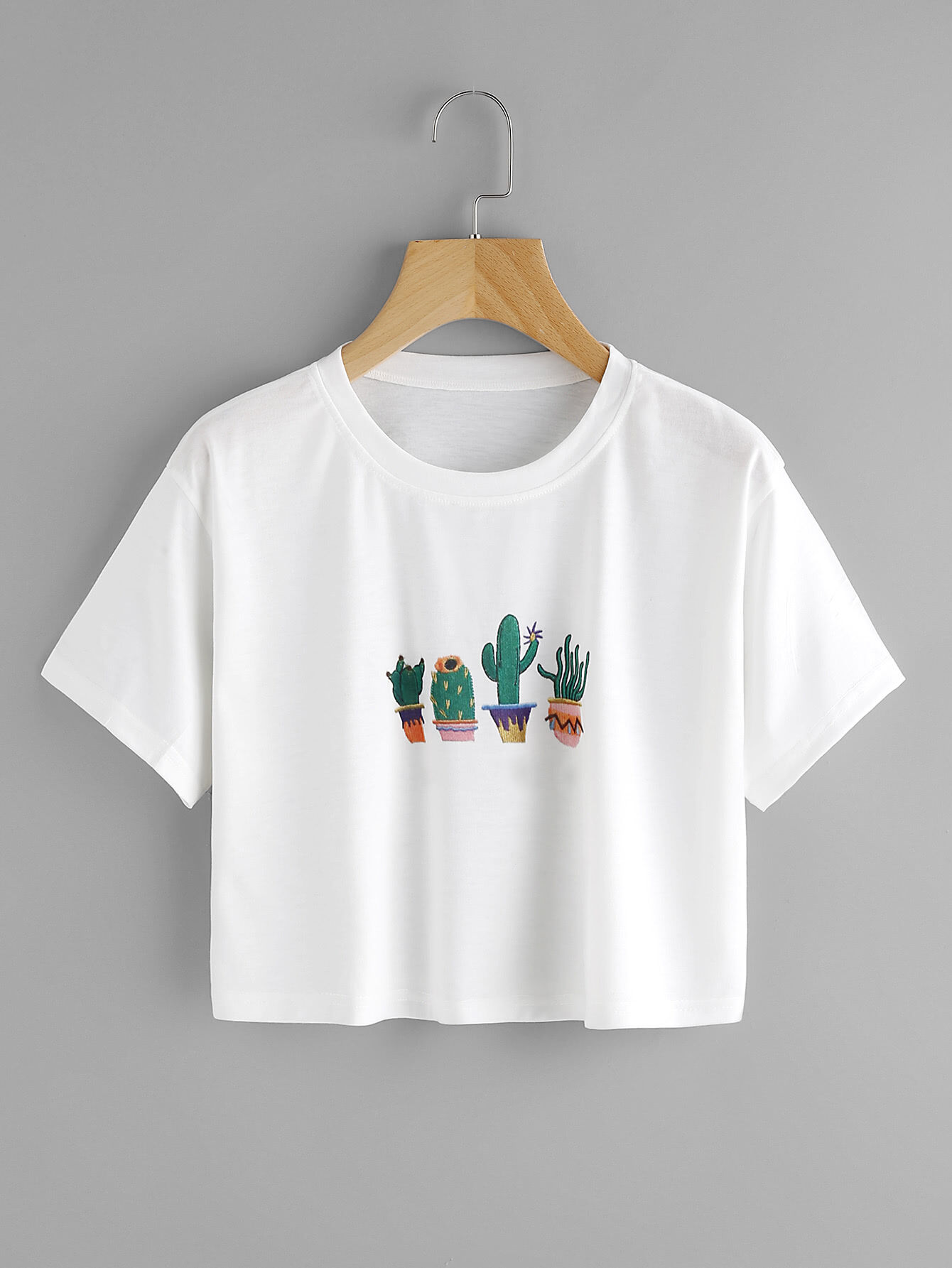 witte T-shirts met een printje