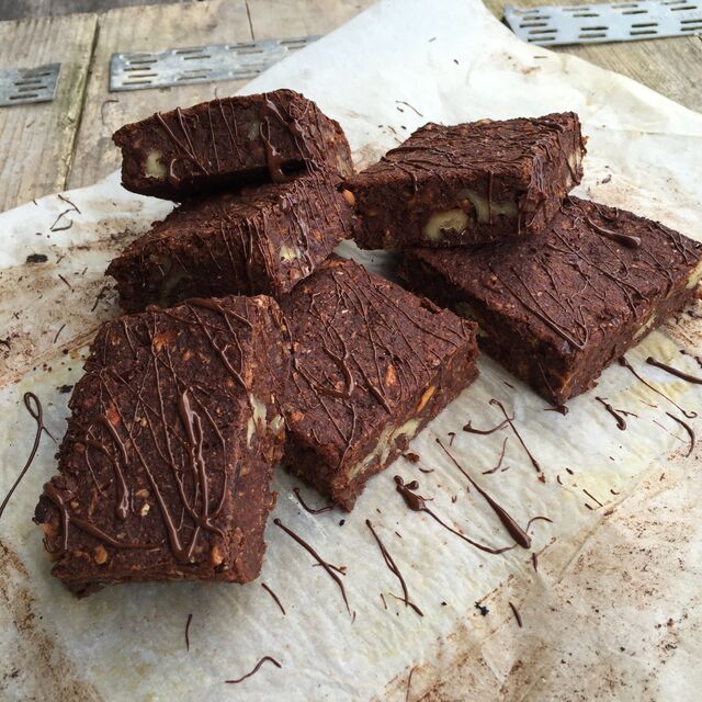 brownies met zwarte bonen