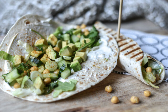 Hoe maak je een vegetarische wrap?