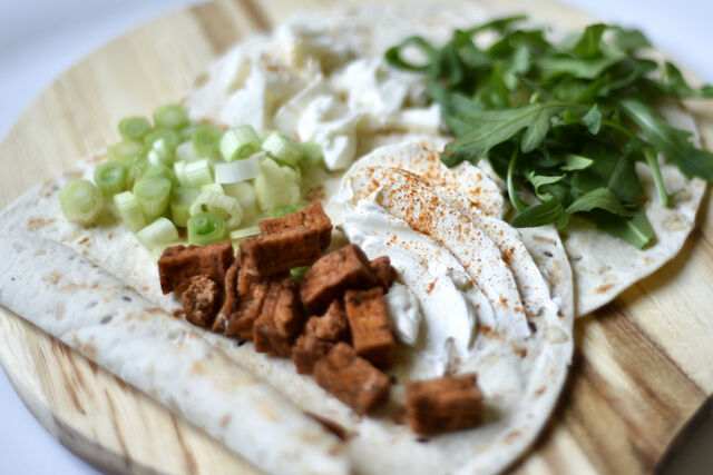 Wat is het recept van een vegetarische wrap?