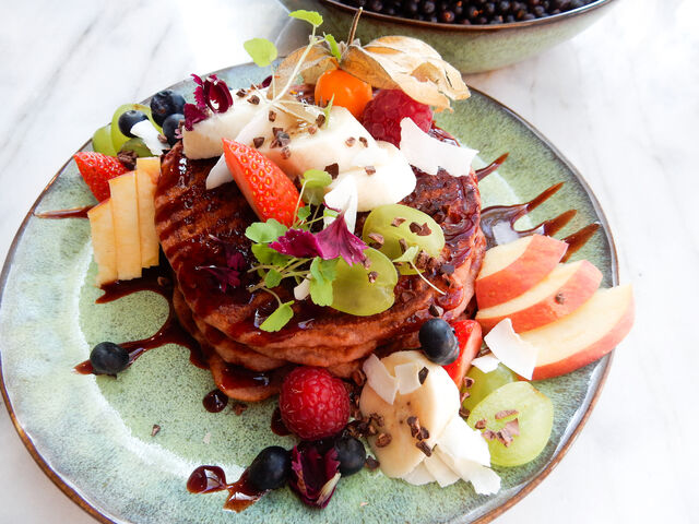 Zijn de pancakes plantaardig bij Healthful Rotterdam?